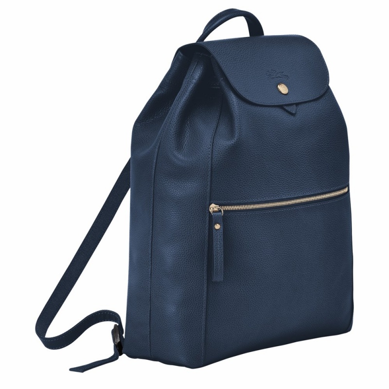 Navy Longchamp Le Foulonne Women's Backpack